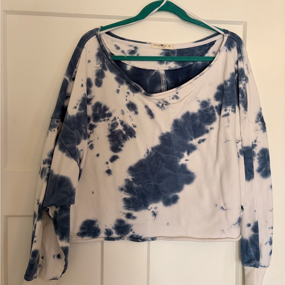NATURAL LIFE Blue Tie-Dye Sweatshirt